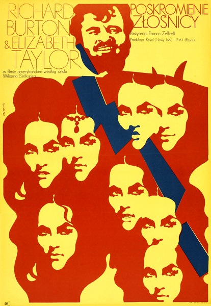 Waldemar Swierzy poster (1971) for 'The Taming of the Shrew' Franco Zeffirelli 1967 film
